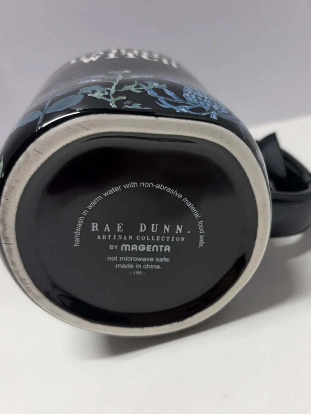 Rae Dunn Garden Witch Black Coffee Tea Mug